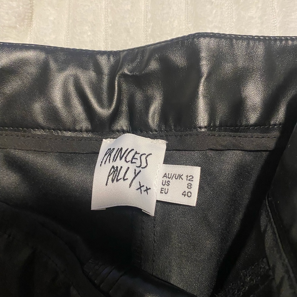 Straight cut Princess Polly leather pants